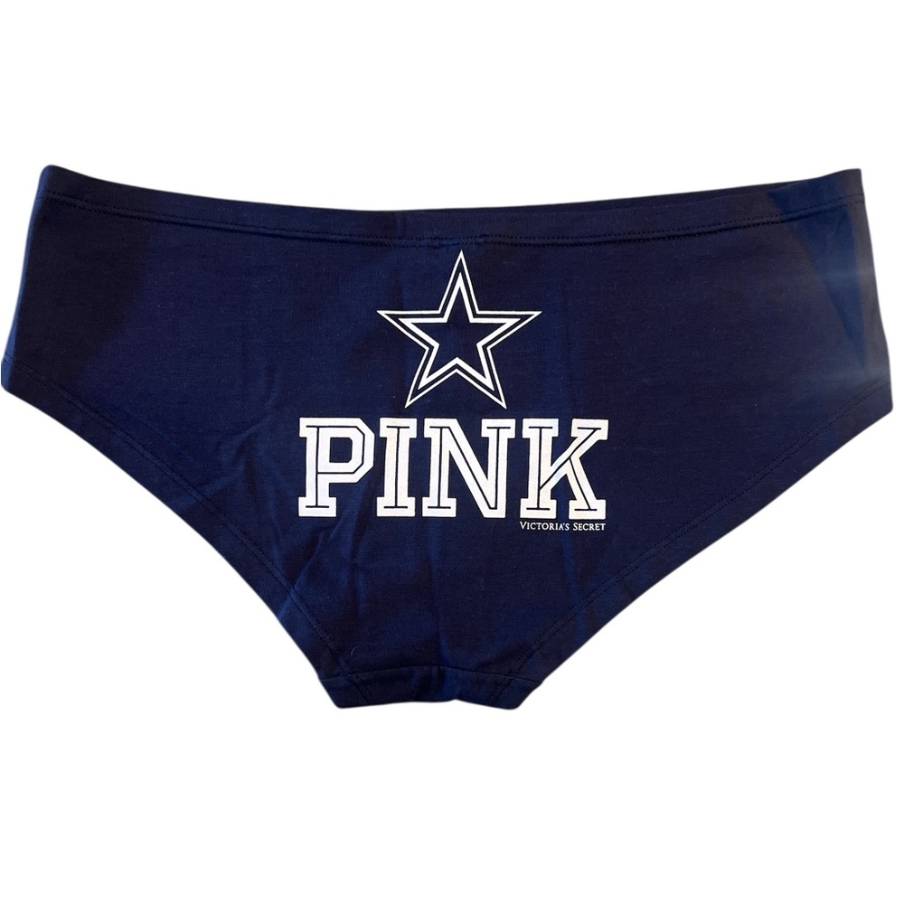 PINK Victoria's Secret Dark Blue Bikini NFL Collection NEW Size Large